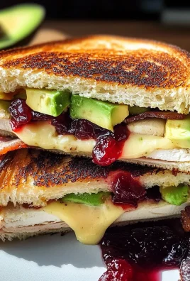 Cranberry and Brie Turkey Grilled Cheese with Avocado and Bacon