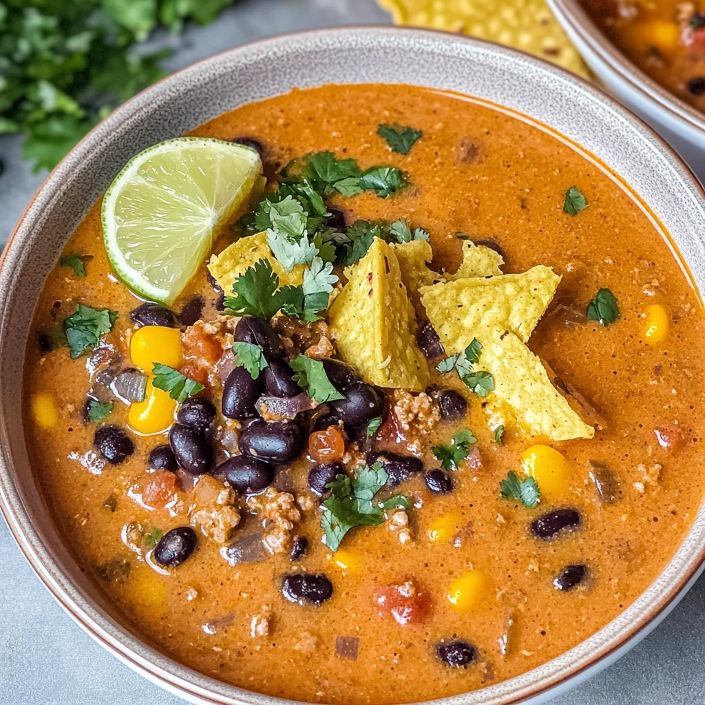 Creamy Beef Enchilada Soup