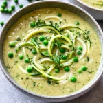 Creamy Zucchini Noodle Broccoli Soup