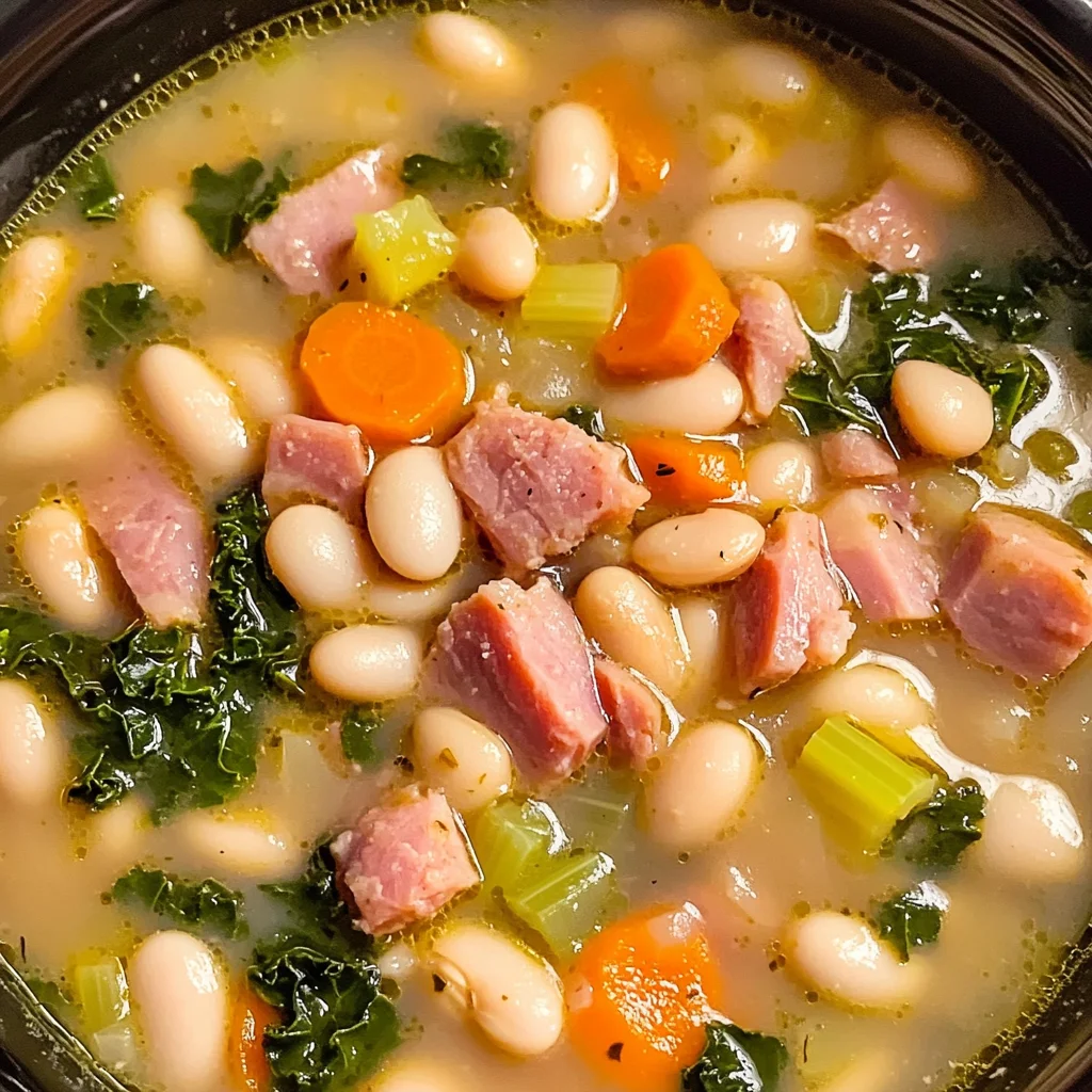 Crockpot White Bean and Ham Soup (Easy & Hearty)