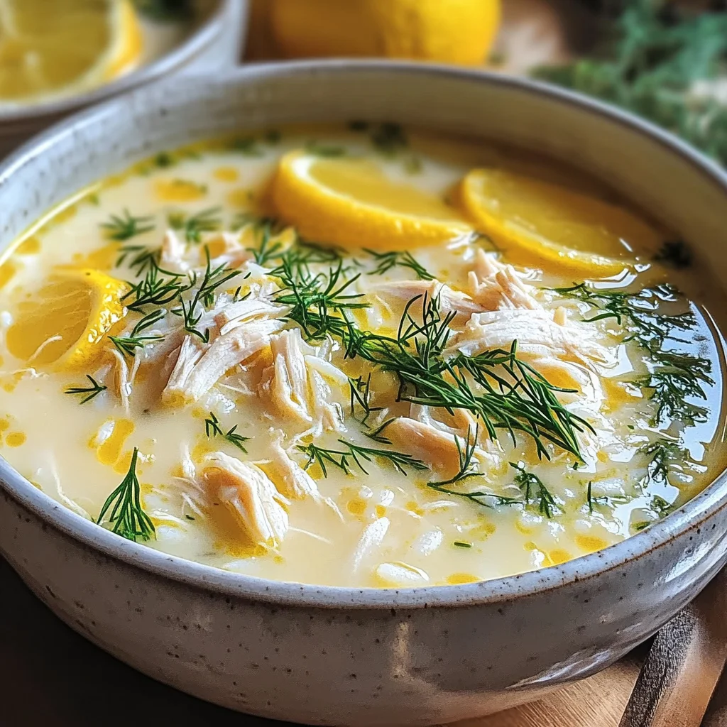 Delicious Avgolemono Soup Recipe with Chicken and Rice