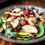 Delicious Cranberry Spinach Salad with Apple and Poppy Seeds
