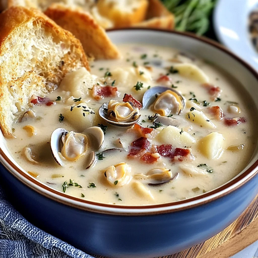 Delicious New England Clam Chowder Recipe with Fresh Clams