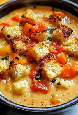 Easy Sheet Pan Soup Recipe with Roasted Vegetables and Cheese Croutons