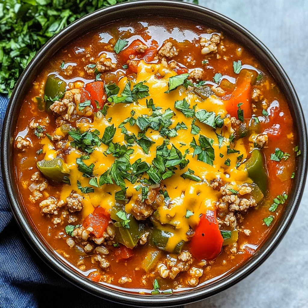 Easy Stuffed Pepper Soup
