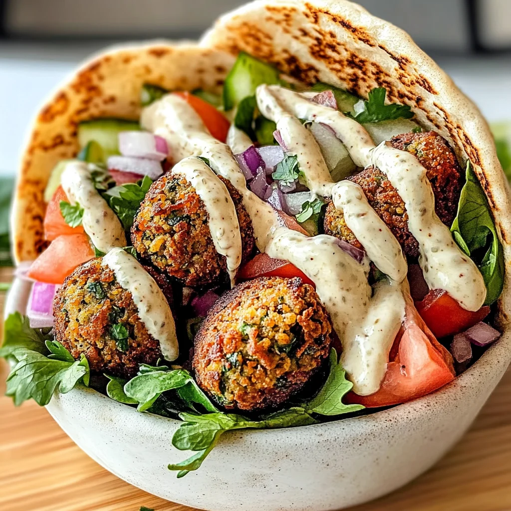 Falafel Pita Sandwich with Tahini