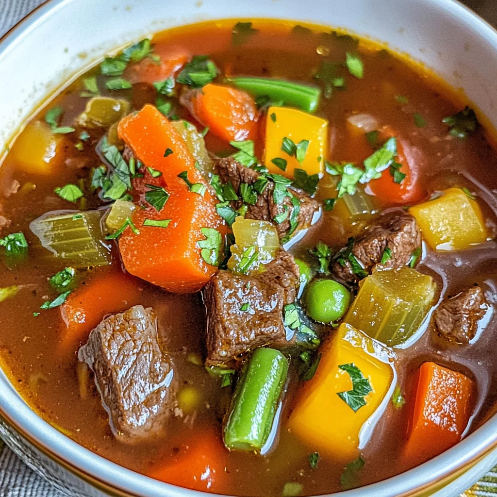 Hearty Homemade Vegetable Beef Soup