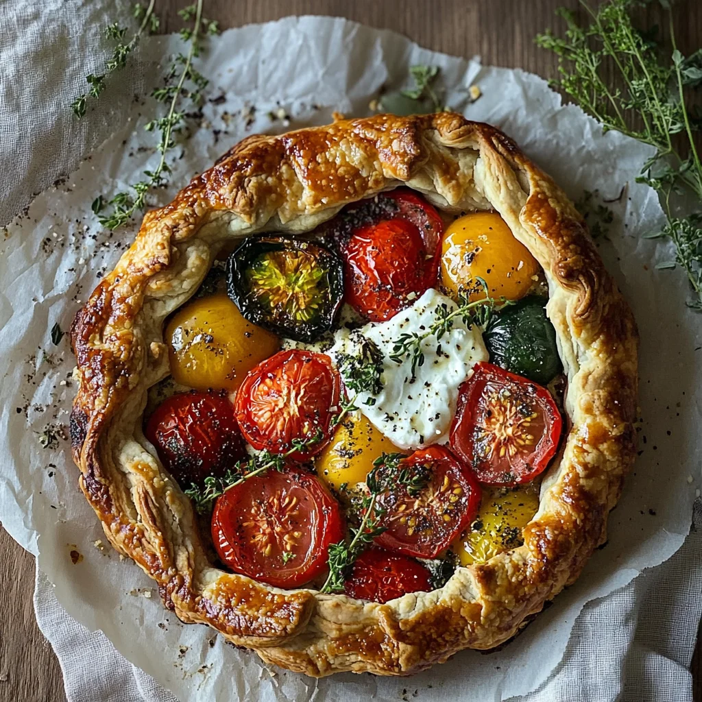 Heirloom Tomato Galette with Mascarpone & Sumac