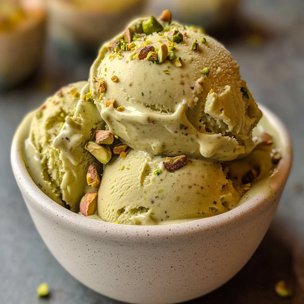 Homemade Pistachio Ice Cream