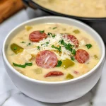 Keto Creamy Kielbasa and Cauliflower Soup