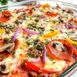 Keto Ground Beef Pizza Casserole