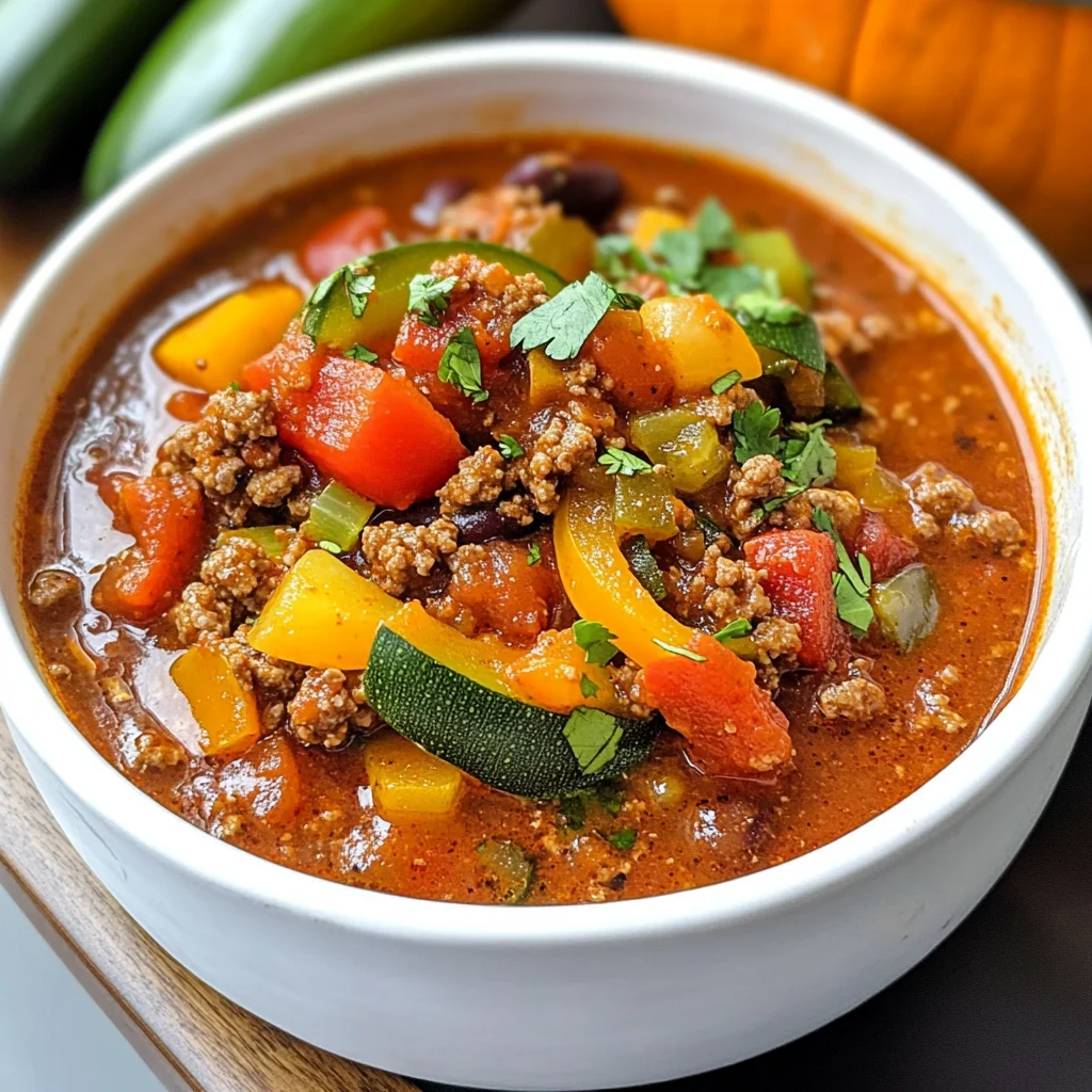 Keto Pumpkin Chili With Ground Beef