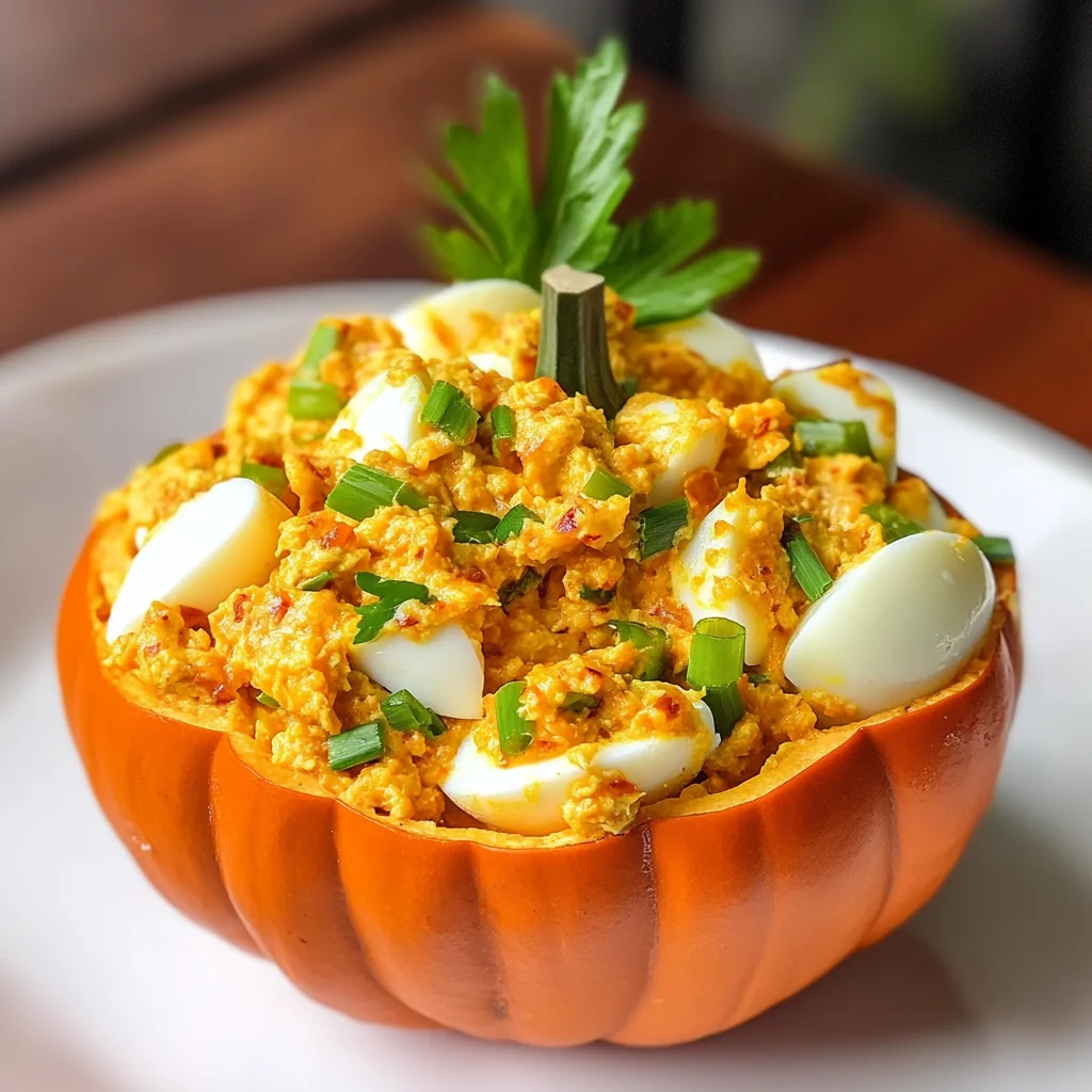 Keto Spicy Pumpkin Deviled Egg Salad
