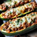 Lasagna Stuffed Zucchini Boats