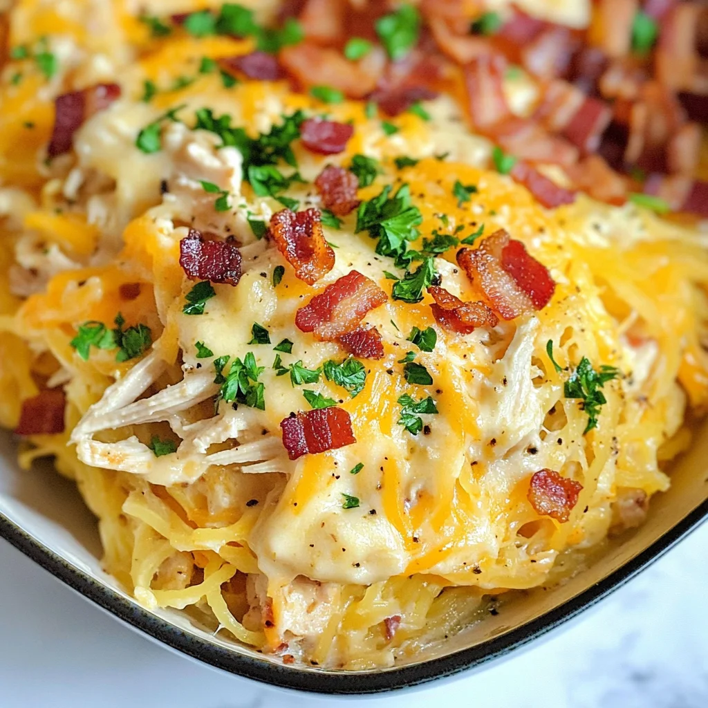 Low-Carb Cheesy Chicken Spaghetti