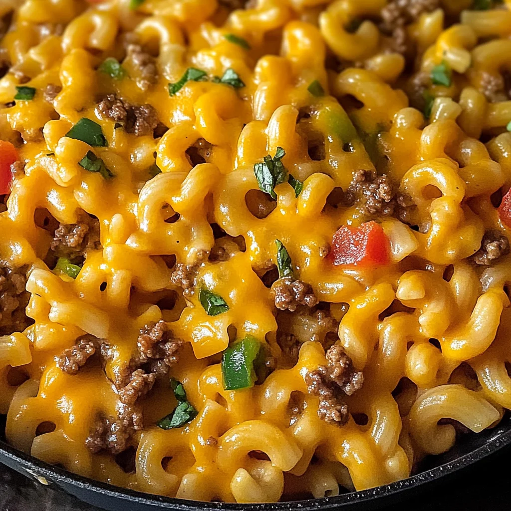 One-Pot Cheesy Taco Pasta Skillet