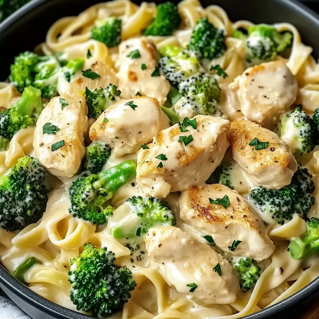 One Pot Chicken Broccoli Alfredo