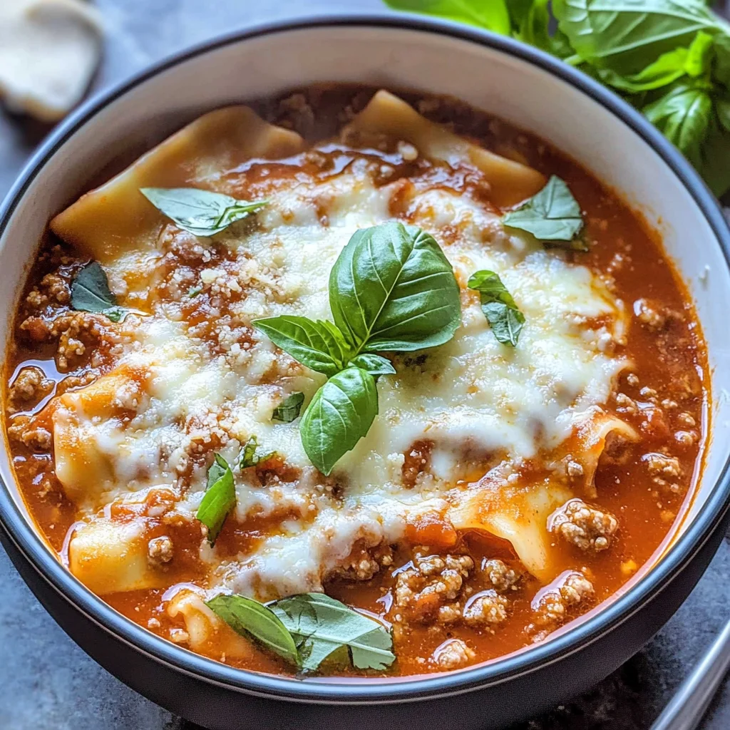 One Pot Lasagna Soup Recipe