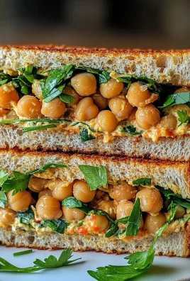 Spicy Chickpea Sandwich with Fresh Herbs