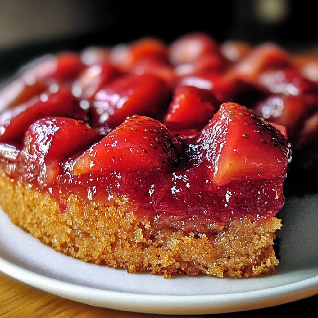 Strawberry Rhubarb Upside Down Cake