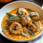 Turkey Meatballs in Pumpkin Sage Sauce