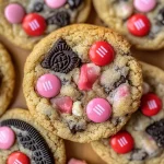 Valentine's day Oreo M&m's cookies