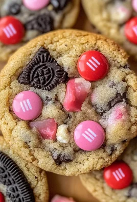Valentine's day Oreo M&m's cookies