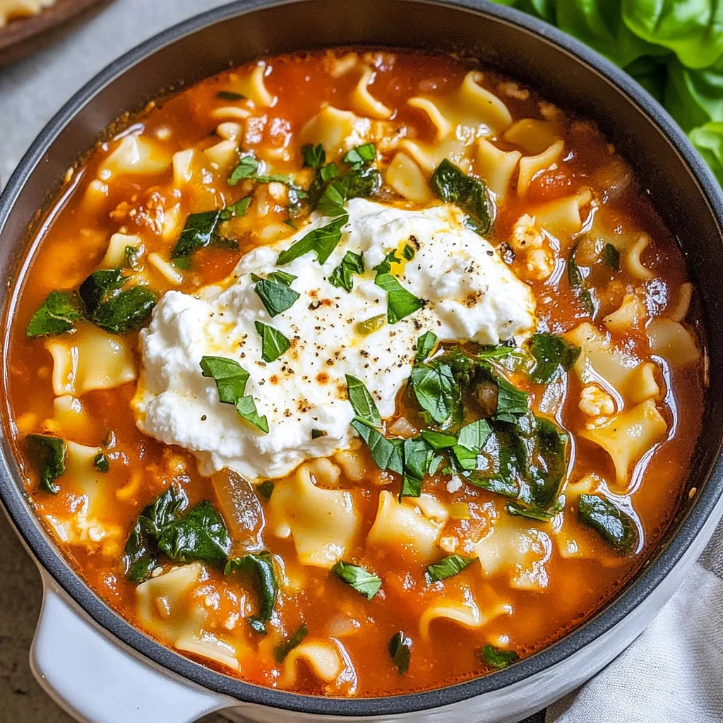 Vegetarian Lasagna Soup