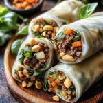 20 Minute Thai Basil Beef Rolls