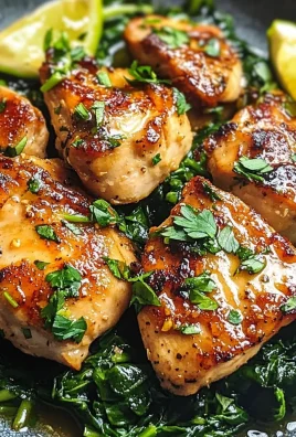 Asado Chicken Breasts with Sautéed Garlic Spinach