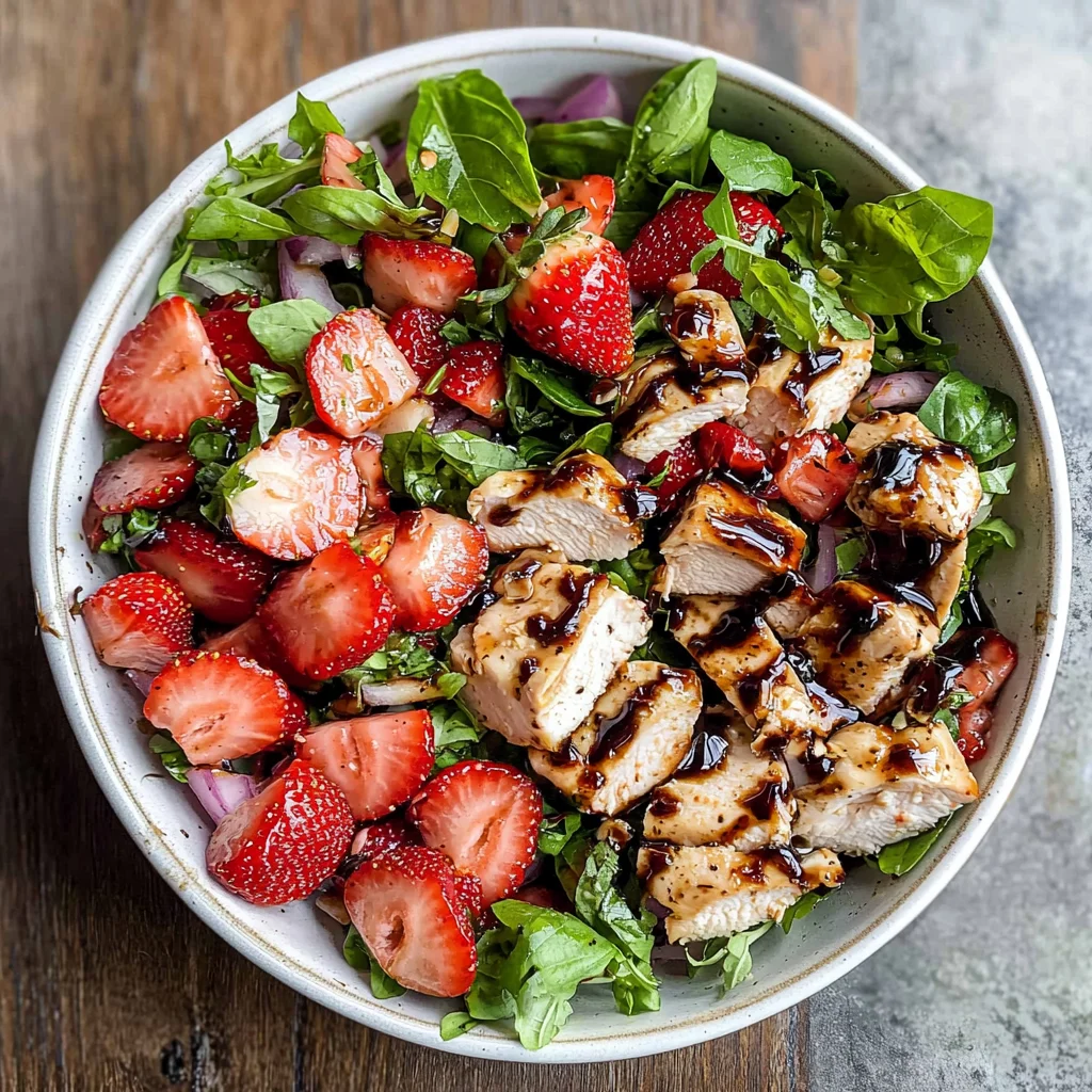Balsamic Strawberry Chicken Salad Recipe