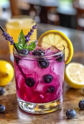 Blueberry Basil Lemon Lavender Mocktail
