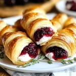 Cranberry Cream Cheese Crescent Bites