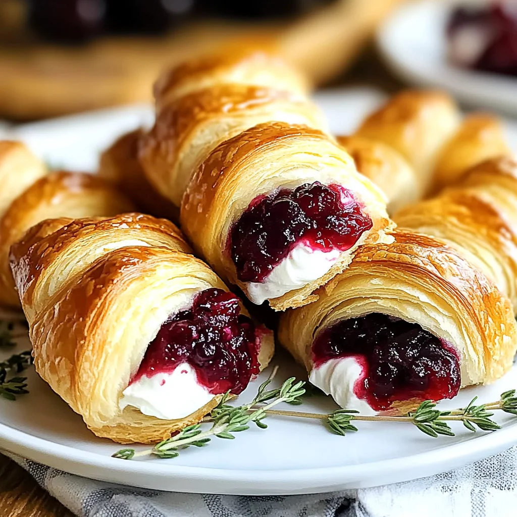 Cranberry Cream Cheese Crescent Bites