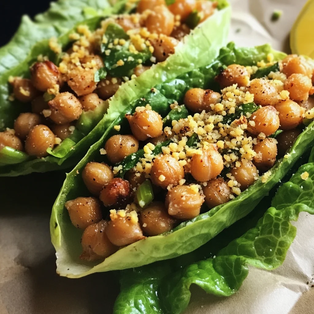 Crispy Chickpea Lettuce Wraps
