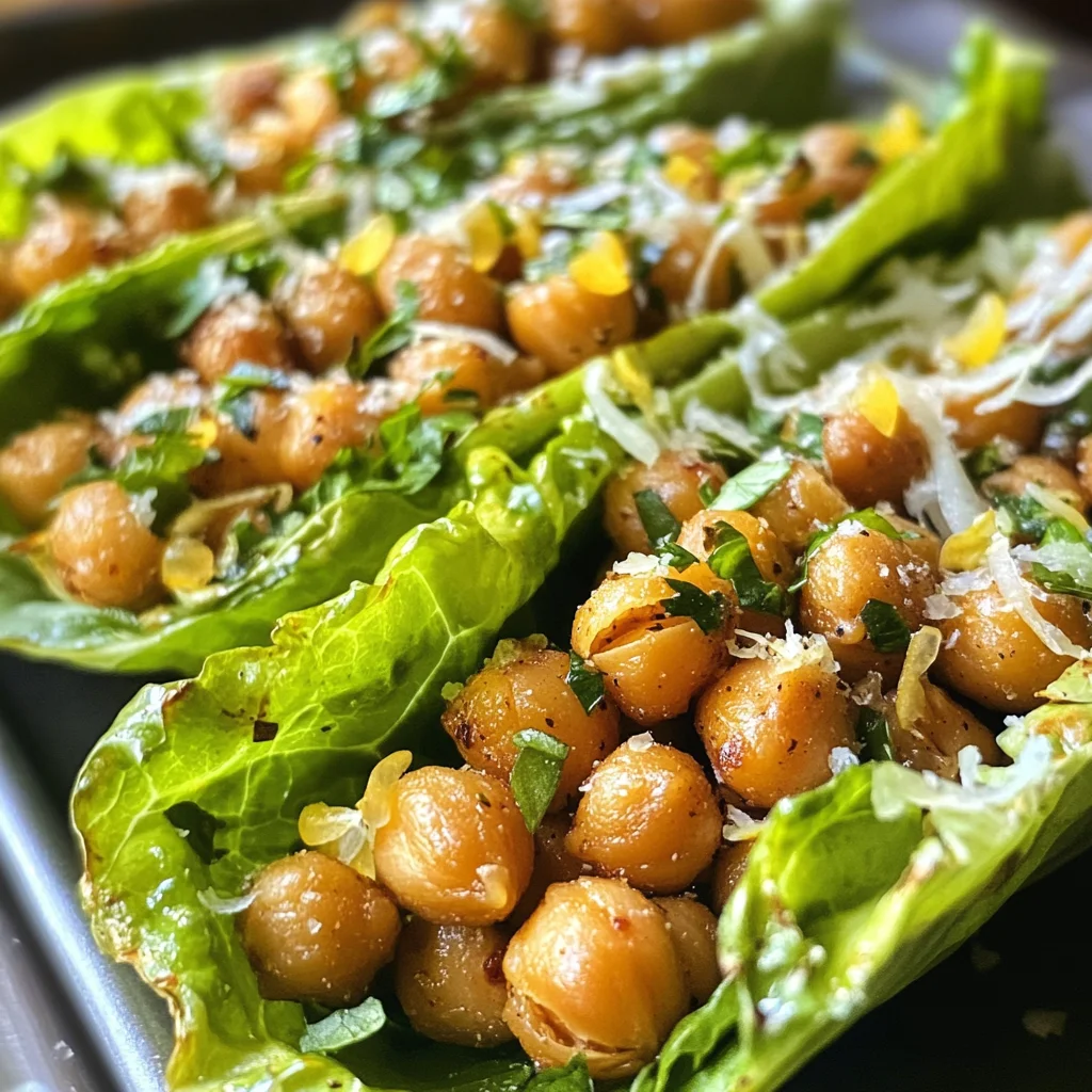 Crispy Chickpea Lettuce Wraps
