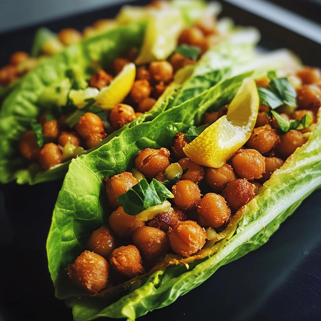 Crispy Chickpea Lettuce Wraps