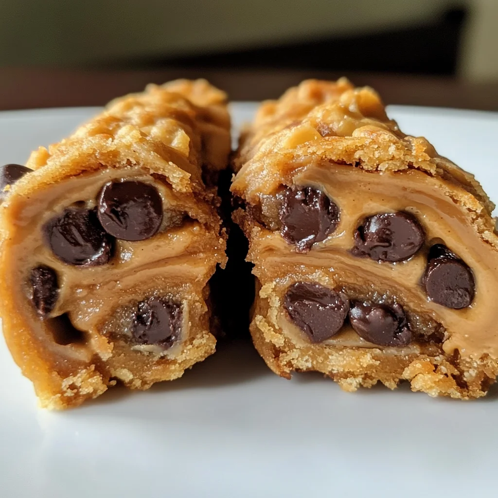 Crispy Low Carb Chocolate Chip Peanut Butter Roll-Ups