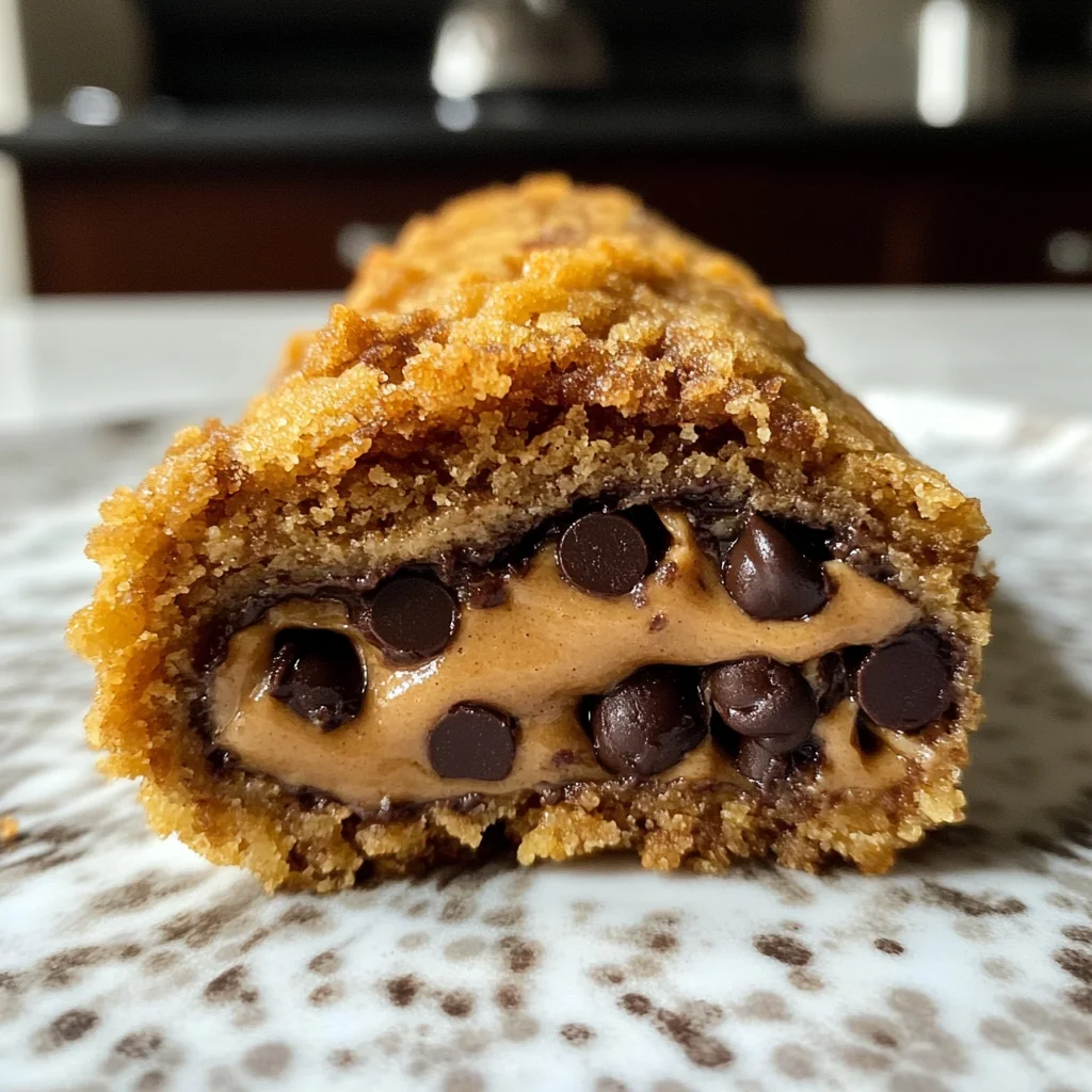 Crispy Low Carb Chocolate Chip Peanut Butter Roll-