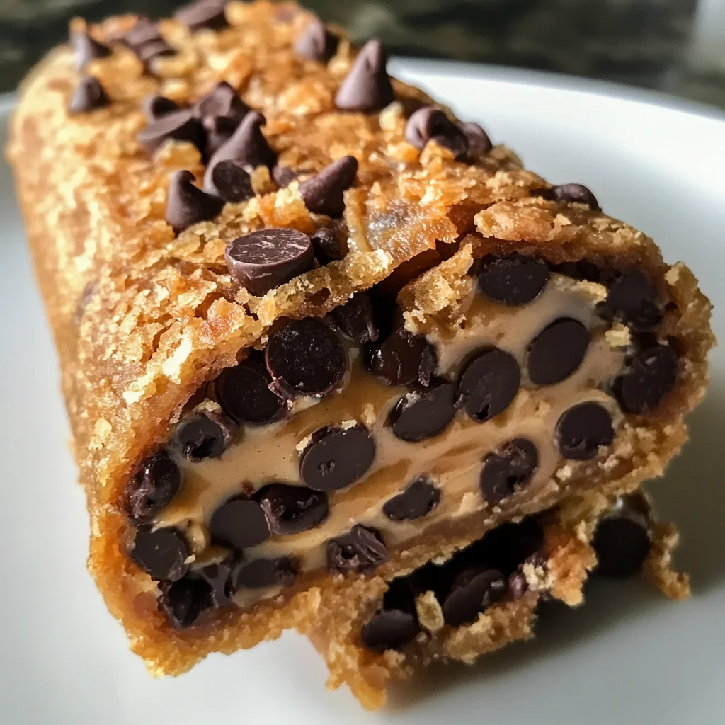 Crispy Low Carb Chocolate Chip Peanut Butter Roll-