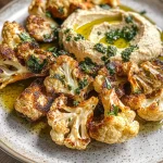 Crispy Za’atar Roasted Cauliflower with Hummus