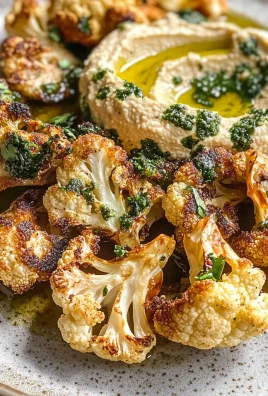 Crispy Za’atar Roasted Cauliflower with Hummus
