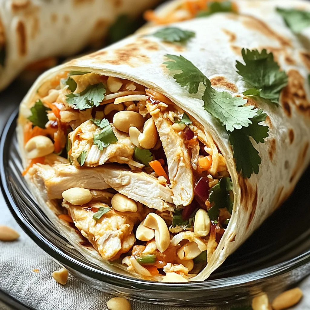 Delicious Thai Peanut Chicken Wraps for Quick and Healthy Meals