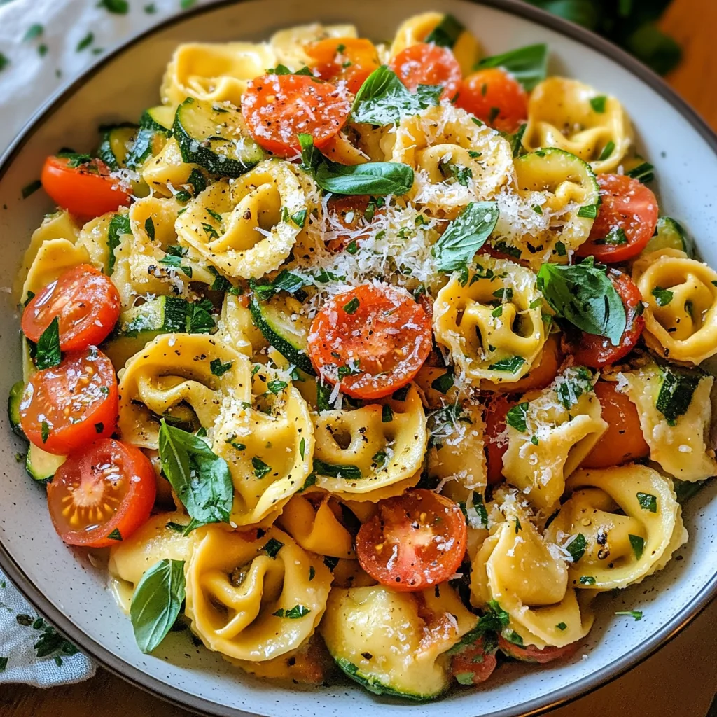 Easy Cheese Tortellini with Delicious Summer Veggies