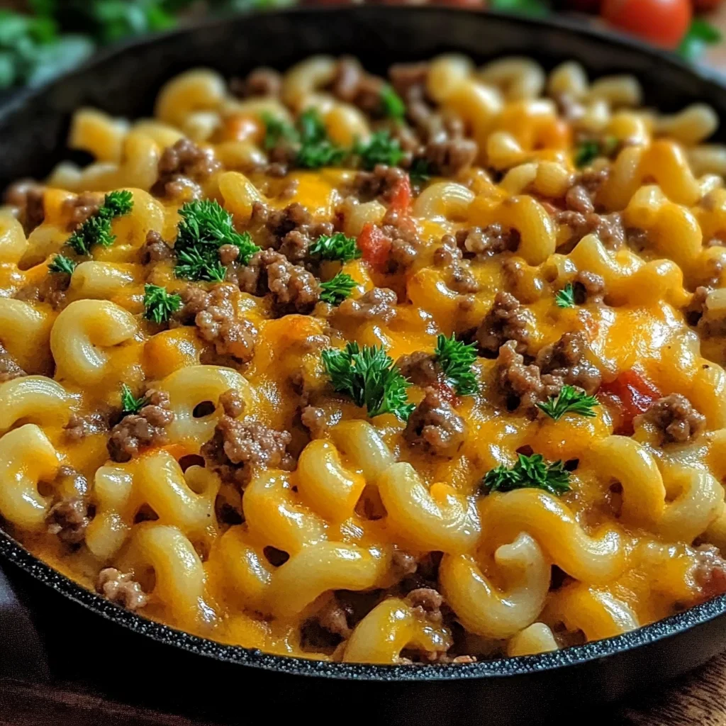 Easy Cheeseburger Macaroni Skillet in 30 Minutes