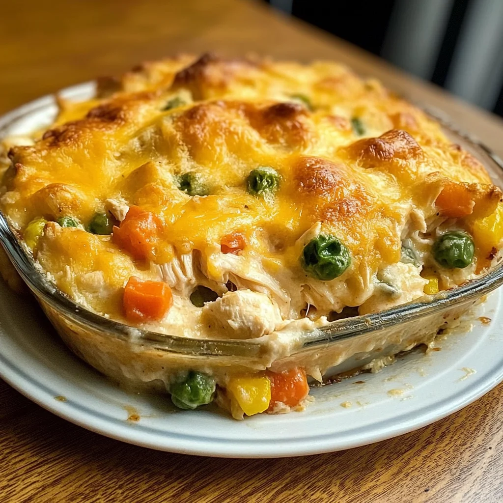 Easy Chicken Cobbler Dinner Casserole