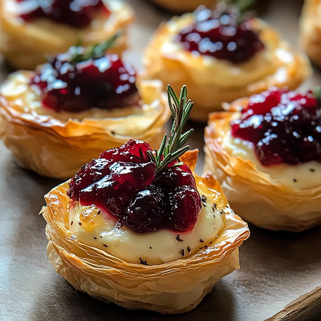 Easy Cranberry Brie Bites