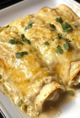 Easy Creamy White Chicken Enchiladas