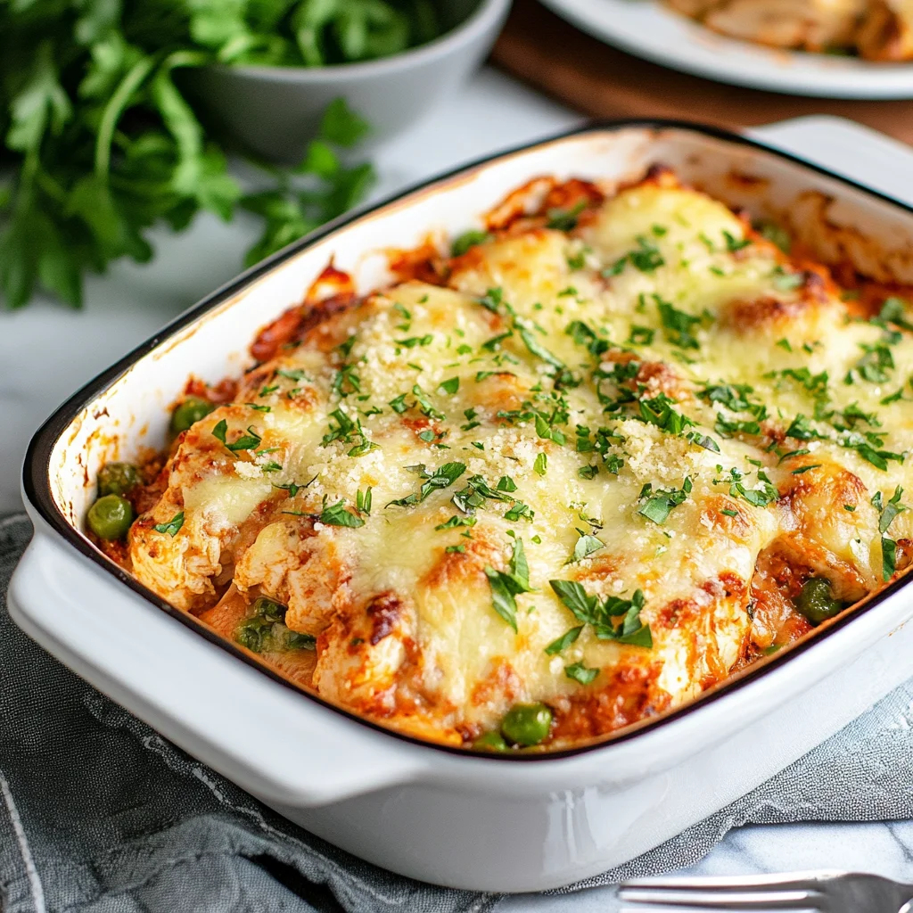 Easy Keto Chicken Parmesan Casserole