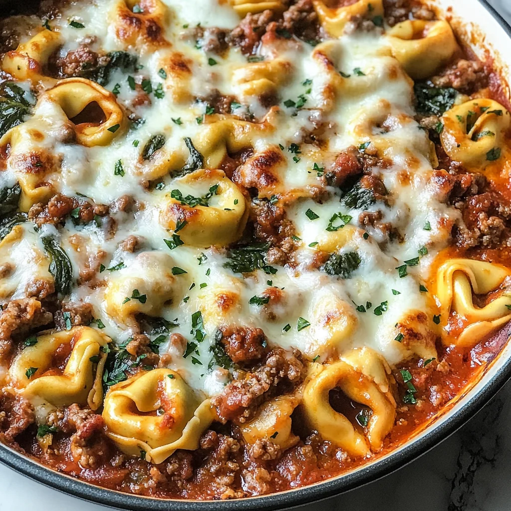 Easy One-Pan Beefy Tortellini Bake Recipe